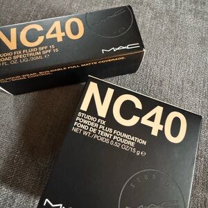 MAC Studio Fix Foundation and Powder Plus Foundation in NC40